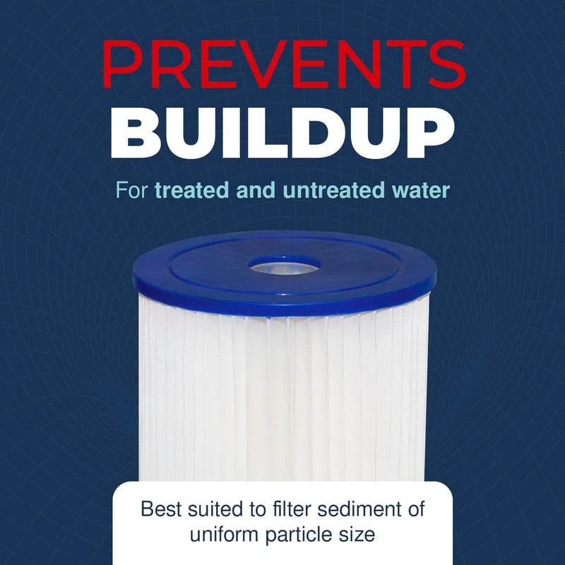Healthy Spring Store High-Performance 5 Micron 10x2.5 Whole House Pleated Sediment Filter Cartridge for Well Water Filter Replacement Compatible with WFPFC3002, WHKF-WHPL, Made in USA, 2 Pack - Image 4